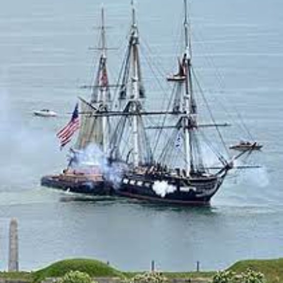 Wooden USS CONSTITUTION Model Ship 6" Long- Fully Assembled - Picture 5 of 5